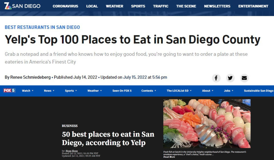 Chiefy Cafe on Top 50 Places to eat in San Diego according to Yelp